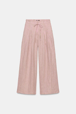 PANTAL?N CORD?N RAYAS CON LINO / Rosa - Zara фото 5
