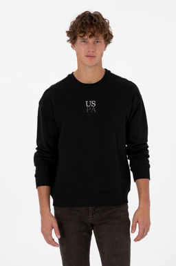 Erkek Siyah Basic Sweatshirt Sepette S_rpriz _ndirim
