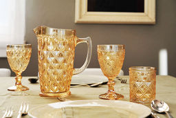 Набор бокалов для вина Dubai, янтарный, 0,4 л, 4 шт - Anna lafarg фото 3