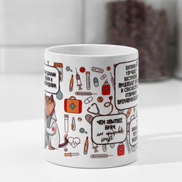 Кружка чайная керамическая «Врач», 320 мл