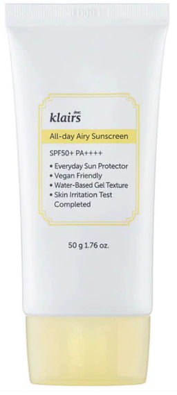 DEAR, KLAIRS Легкий солнцезащитный крем All-day Airy Sunscreen SPF 50+ PA++++ (50 мл)  фото 2