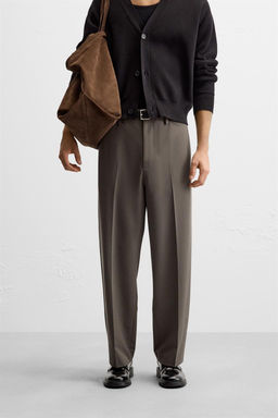 STRAIGHT-LEG JOGGER WAIST TROUSERS - Zara фото 2