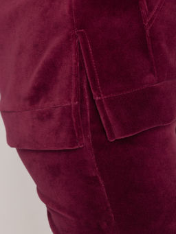 Костюм женский велюровый Аиша бордо - Domtrik Домашний трикотаж фото 9