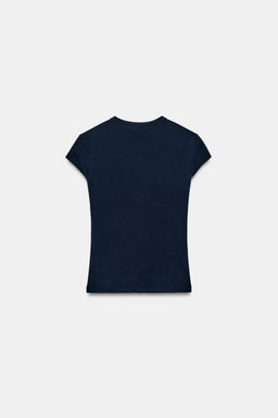CAMISETA ENTALLADA MANGA CORTA / Marino - Zara фото 8