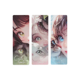 Закладки для книг 3шт. MESHU 45*135мм "Cute girl" (MS_63365) пластиковые
