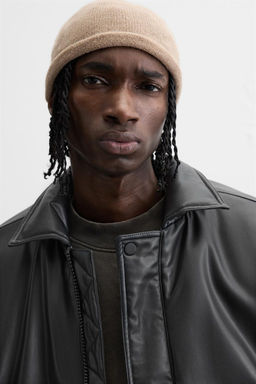 LEATHER EFFECT PUFFER JACKET - Zara фото 5