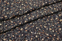 Штапель Чарующий вьюнок цв.т.коричневый с лиловым оттенком, ш.1.45м, вискоза-100%, 100гр/м.кв - Купава фото 5