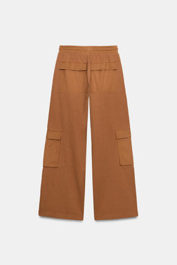 PANTAL?N CARGO EFECTO LAVADO / Naranja quemado - Zara фото 8