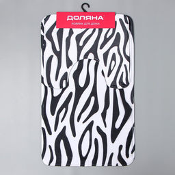 Коврики для ванной и туалета Доляна Зебра, 2 шт: 40?45 см, 50?80 см  фото 6