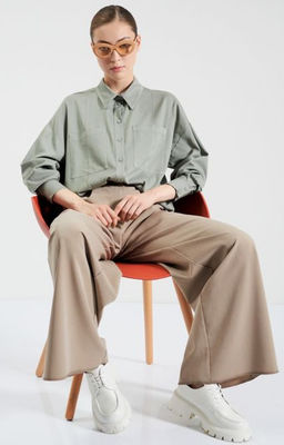 Рубашка с прострочкой спереди OD-663-2