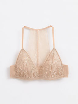 CONTE Бюстье с треугольными чашками из хлопка с итальянским кружевом DEMURE LBE 1276 skin - Conte elegant фото 5