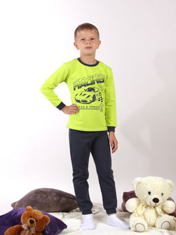 CRB wear / CWKB 50209-36 Пижама для мальчика (джемпер, брюки),лайм/Ex.Cherubino