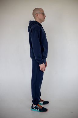 265ПМ Костюм мужской на молнии, т.синий (3хнитка петля) - Knitka wear фото 4