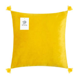 Наволочка декоративная с кисточками Этель цвет жёлтый, 45х45 см, полиэстер, велюр  фото 5