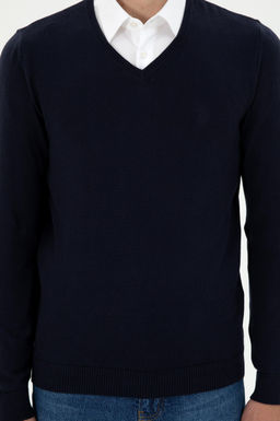 Erkek Lacivert Basic Kazak