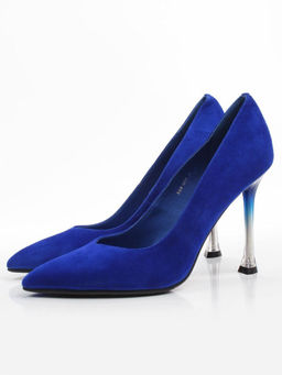 06-A65A-585M BLUE Туфли женские (натуральная замша)