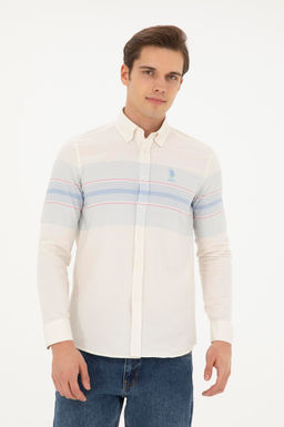 Мужская темно-синяя рубашка с длинным рукавом - U.s. polo assn фото 8