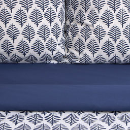 Постельное бельё Этель дуэт Blue ornament, 143х215 см 2 шт, 220х240 см, 70х70 см 2 шт, бязь 125 г/м2  фото 4