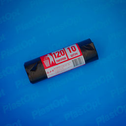 Мешки для мусора (чер.) 120 л 10 шт. в рулоне, ПластОпт