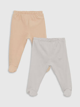 Beli Lastikli Unisex Bebek Patikli Pijama 2li