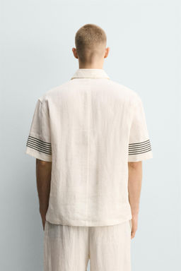 CAMISA POLO 100% LINO / Crudo
