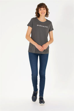 U. S. Polo Assn Женская футболка антрацитового цвета с круглым вырезом - U.s. polo assn фото 10