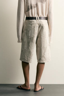 BERMUDA BAGGY FIT JACQUARD FLORAL / Tostado - Zara фото 3