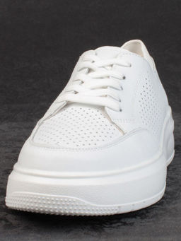 05-HY14-2D WHITE Кроссовки женские (натуральная кожа)