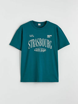 Bisiklet Yaka Strasbourg Bask?l? Erkek ?ocuk Ti??rt