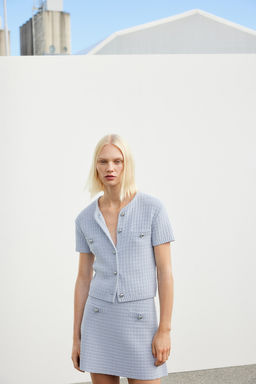 Cardigan en punto con estructura - H&m фото 3