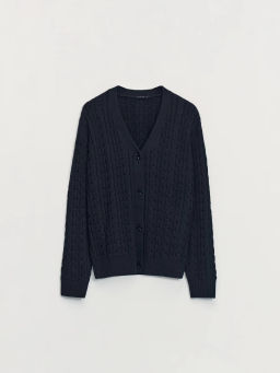 Кардиган фактурной вязки из 100% хлопка / Zarina