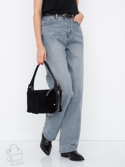 Сумка женская кожаная 6148QF black Polina&Eiterou