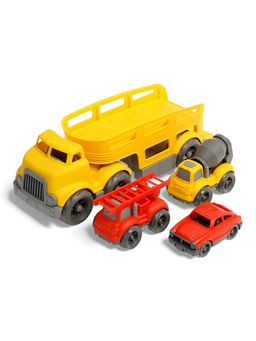 Грузовик - автовоз «Спецтехника», с 3 машинками, подвижные элементы, цвет МИКС