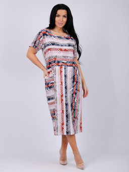 Платье "Линда" орнамент, трикотаж