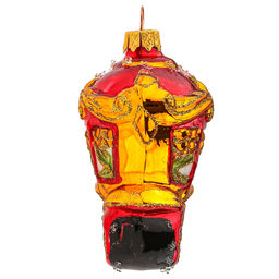 Елочная игрушка фигурка стеклянная Сказочная карета h10,5см, ручная художественная роспись, подарочная упаковка (Россия) - Домашняя мода фото 3