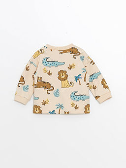 Bisiklet Yaka Uzun Kollu Bask?l? Erkek Bebek Ti??rt - Waikiki фото 2