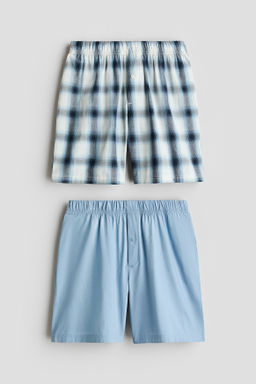 2-pack cotton pyjama shorts