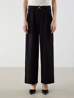 Loose Fit Kad?n Pileli Pantolon