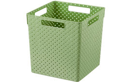 Коробка для хранения квадратная 23 л 29,4*29,4*30,1 см Береста с крышкой светло-олив. (6823144) - Elan gallery фото 5