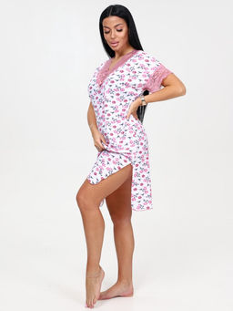 30 СОРОЧКА ЖЕНСКАЯ (Цветочки розовые) - А-дина фото 4