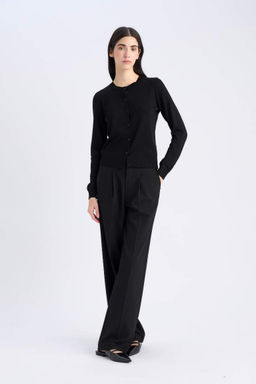 Regular Fit Bisiklet Yaka Basic Duz Triko H?rka - Defacto фото 3