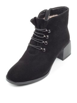 04-M20-6117 BLACK Ботинки женские зимние (натуральная замша, натуральный мех) - Фабричный китай фото 2