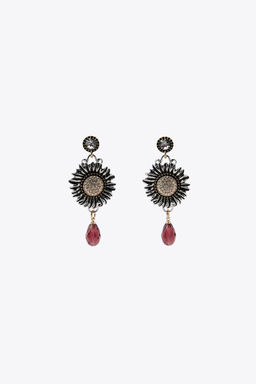 JEWEL BEAD FLOWER EARRINGS - Zara фото 2