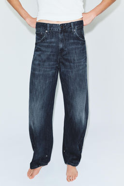 TRF BALLOON MID-WAIST JEANS WITH BELT LOOPS - Zara фото 2