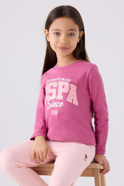 Фиолетовый пижамный комплект для девочки - U.s. polo assn фото 2