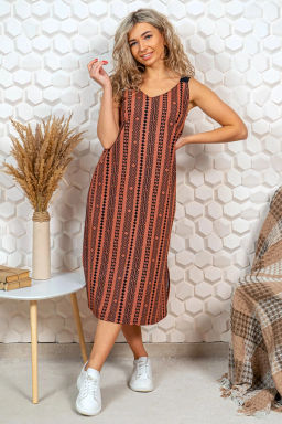 Сарафан женский, цвет коричневый черный