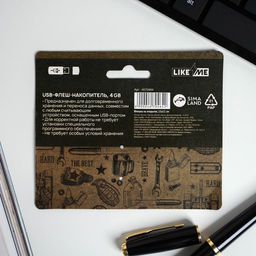 Флешка USB на открытке Real Man, 4 ГБ