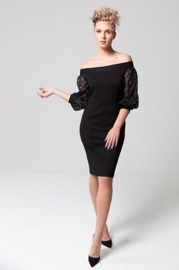 Платье с открытыми плечами - Looklikecat фото 2