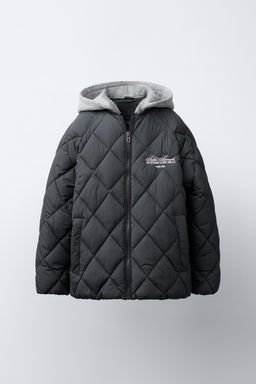 DETACHABLE HOODIE PUFFER JACKET
