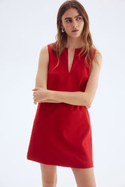Vestido liso de sarga - H&m фото 6